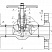 Клапан запорный Dn15 Pn16 фланцевый 09Г2С 15лс52нж